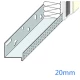 20mm (23mm) Aluminium Base Rail - Base Track External Wall Systems - 2.5m length