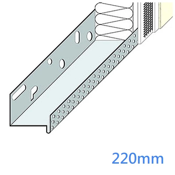 220mm Aluminium Base Track | 2500mm length starter profile