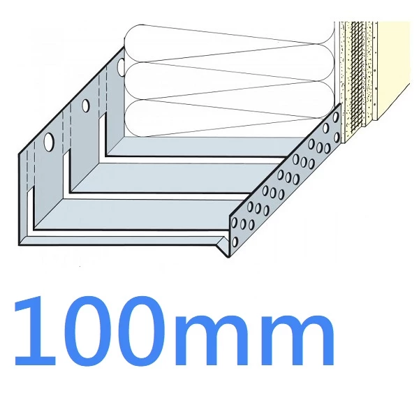 100mm (103mm) Aluminium Starter Track for Curved Walls - Flexi Track - 2.5m length