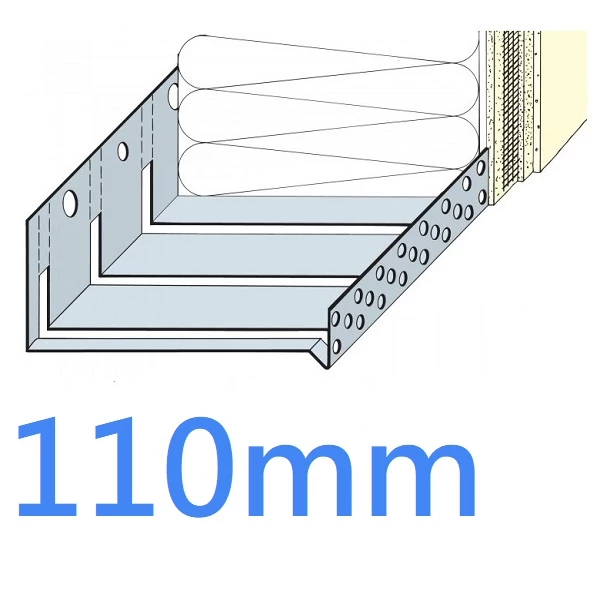 110mm (113mm) Aluminium Starter Track for Curved Walls - Flexi Track - 2.5m length