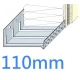 110mm (113mm) Aluminium Starter Track for Curved Walls - Flexi Track - 2.5m length
