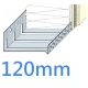 120mm (123mm) Aluminium Starter Track for Curved Walls - Flexi Track - 2.5m length