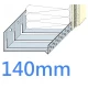140mm (143mm) Aluminium Starter Track for Curved Walls - Flexi Track - 2.5m length