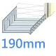 190mm (193mm) Aluminium Starter Track for Curved Walls - Flexi Track - 2.5m length