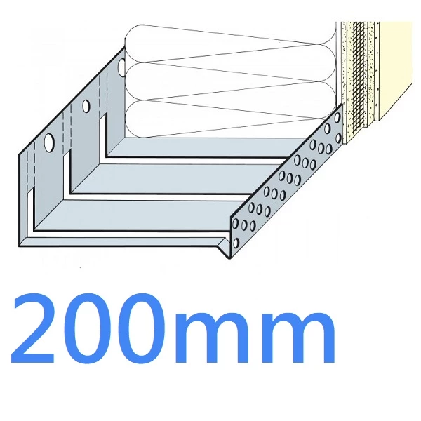 200mm (203mm) Aluminium Starter Track for Curved Walls - Flexi Track - 2.5m length