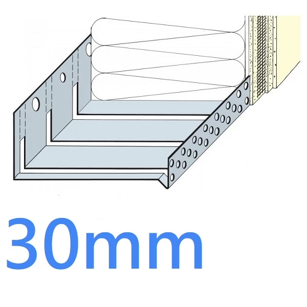 30mm (33mm) Aluminium Starter Track for Curved Walls - Flexi Track - 2.5m length