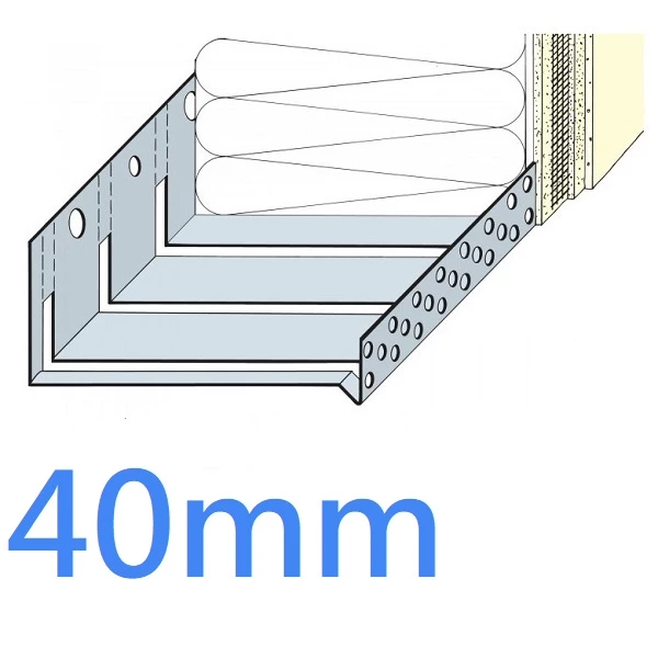 40mm (43mm) Aluminium Starter Track for Curved Walls - Flexi Track - 2.5m length