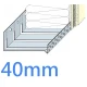 40mm (43mm) Aluminium Starter Track for Curved Walls - Flexi Track - 2.5m length