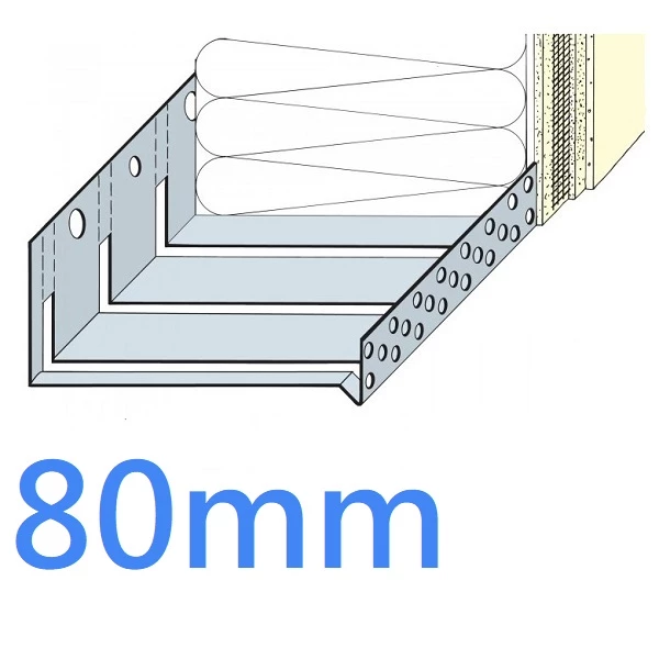 80mm (83mm) Aluminium Starter Track for Curved Walls - Flexi Track - 2.5m length