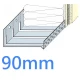 90mm (93mm) Aluminium Starter Track for Curved Walls - Flexi Track - 2.5m length