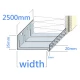 30mm (33mm) Aluminium Starter Track for Curved Walls - Flexi Track - 2.5m length