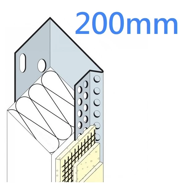 200mm (203mm) Aluminium Stop Track - EWI External Wall Systems - 2.5m length