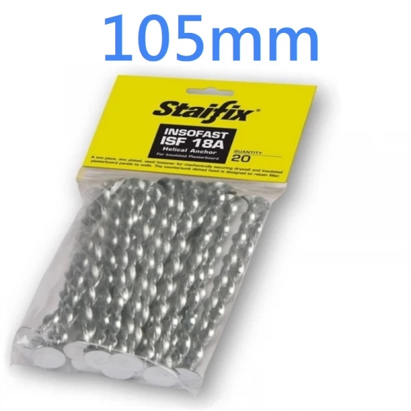 105mm Insofast Anchors ISF18A-PK Insulated Plasterboard Fixings (pack of 20)