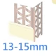 13mm Ivory PVC Corner Bead Rendering (13-15mm) - 2.5m Length