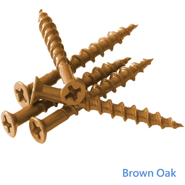 Brown Oak Colour Fixing Screw for Batten Cladding (100 screws)