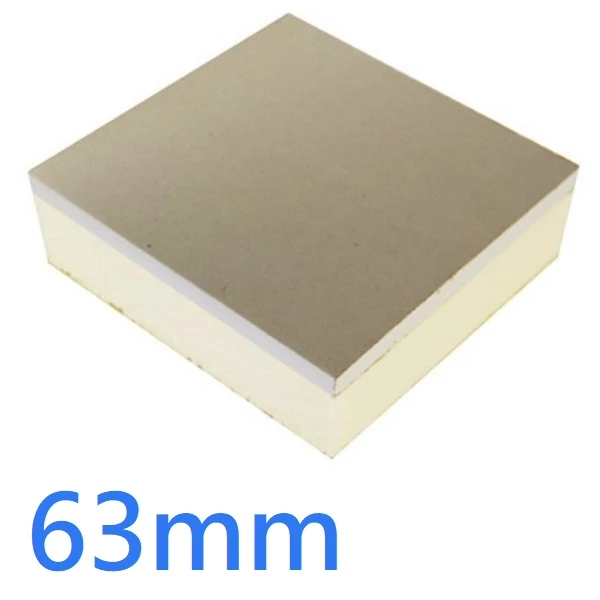 63mm British Gypsum Gyproc Thermaline PIR Insulated Plasterboard 2400mm x 1200mm