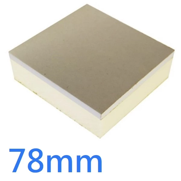 78mm British Gypsum Gyproc Thermaline PIR Insulated Plasterboard 2400mm x 1200mm