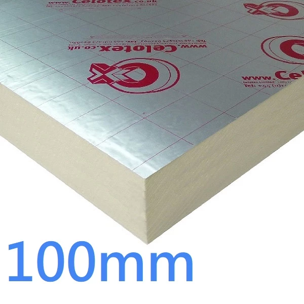 100mm Celotex CW4000 PIR Rigid Insulation for Partial Fill Cavity Walls - pack of 6 (CW4100)