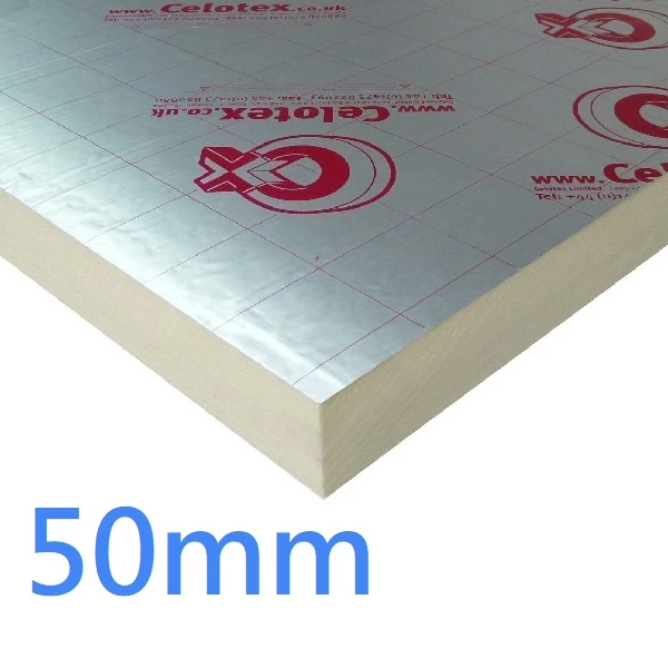 50mm Celotex CW4000 PIR Rigid Insulation for Partial Fill Cavity Walls - pack of 11 (CW4050)