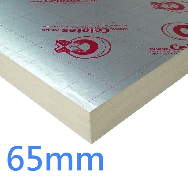 65mm Celotex CW4000 PIR Rigid Insulation for Partial Fill Cavity Walls - pack of 7 (CW4065)