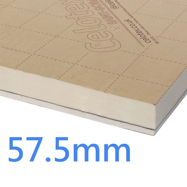 57.5mm Celotex PL4000 PIR Insulated Plasterboard Laminate (45mm PIR board bonded to 12.5mm Plasterboard) PL4045