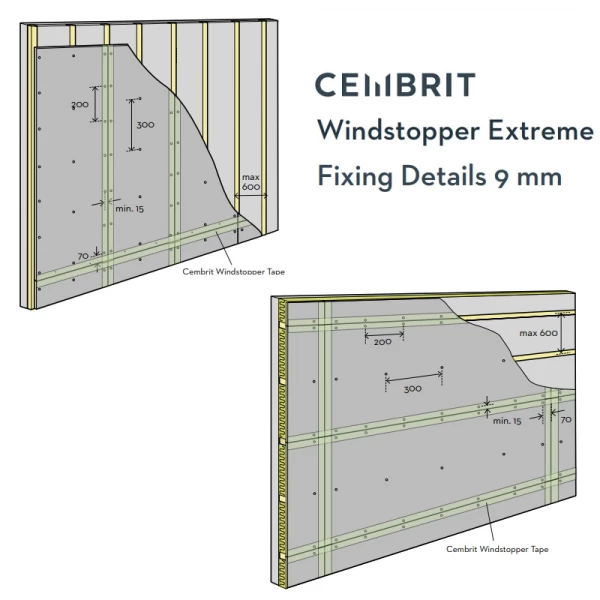Cembrit Windstopper Extreme 9mm (1200x3000mm - 3.6m²)