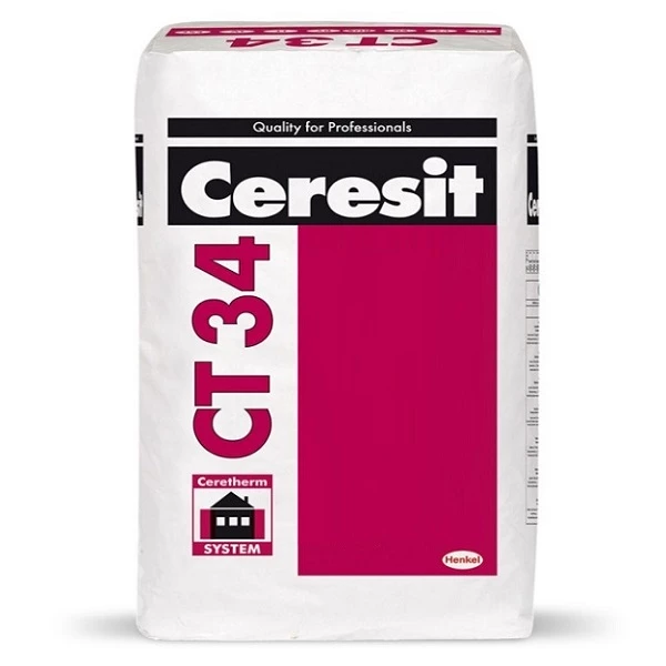 Ceresit CT34 Smooth Mineral Render - Plastering - White - 25kg