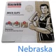 Brick Slips Nebraska 1m² Elastolith (48 brick slip tiles per box)
