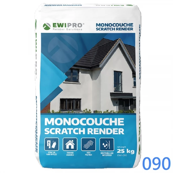EWI-090 Monocouche Scratch Render 25kg Decorative through-coloured scratch render