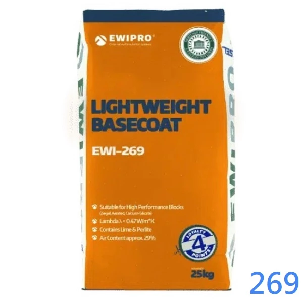 EWI-269 Lightweight Basecoat Render 25kg EWI Pro External Wall Insulation (EWI) systems