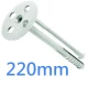 220mm Insulation Panel Fixings - Plastic Pin Hammer Fixing - pack of 100
