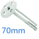 70mm Insulation Panel Fixings - Plastic Pin Hammer Fixing - pack of 200