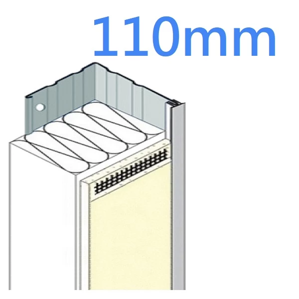 110mm Heavy Duty Stop Profile with PVC Drip Bead - Stainless Steel - 2.5m length