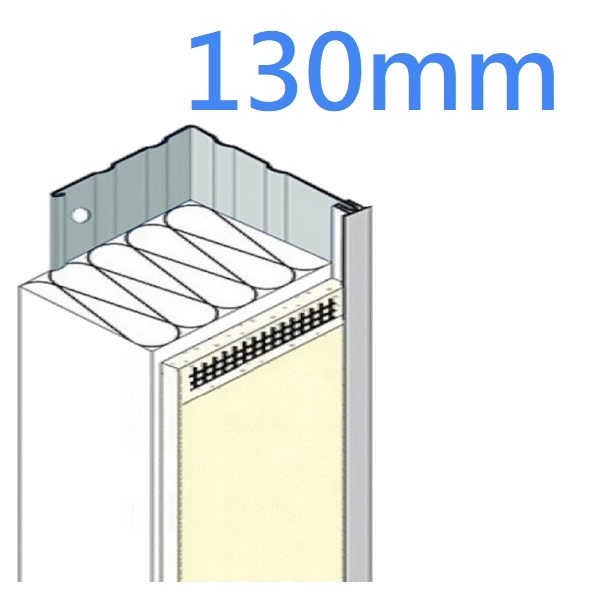 130mm Heavy Duty Stop Profile with PVC Drip Bead - Stainless Steel - 2.5m length