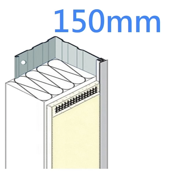 150mm Heavy Duty Stop Profile with PVC Drip Bead - Stainless Steel - 2.5m length