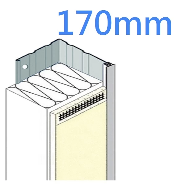 170mm Heavy Duty Stop Profile with PVC Drip Bead - Stainless Steel - 2.5m length