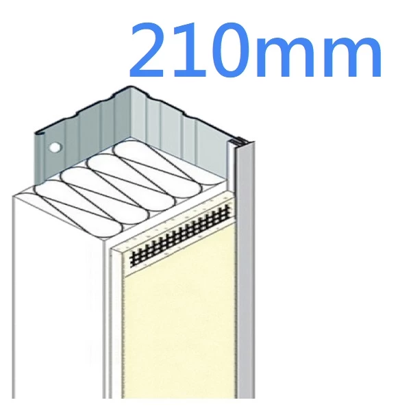 210mm Heavy Duty Stop Profile with PVC Drip Bead - Stainless Steel - 2.5m length