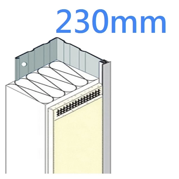 230mm Heavy Duty Stop Profile with PVC Drip Bead - Stainless Steel - 2.5m length