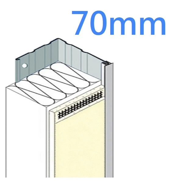 70mm Heavy Duty Stop Profile with PVC Drip Bead - Stainless Steel - 2.5m length