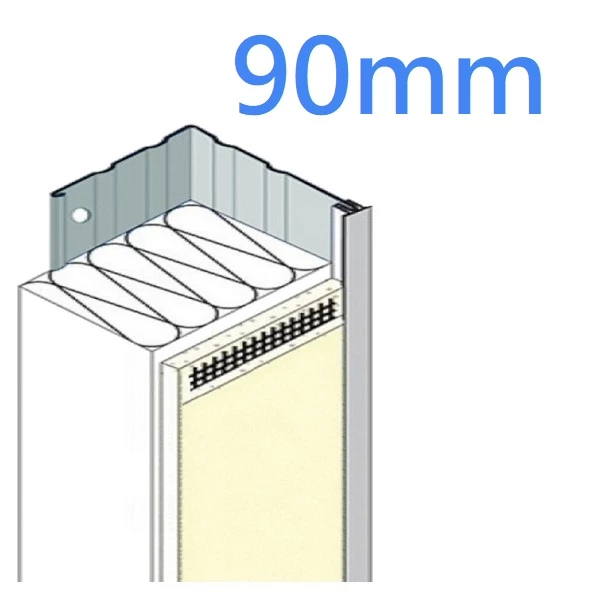 90mm Heavy Duty Stop Profile with PVC Drip Bead - Stainless Steel - 2.5m length