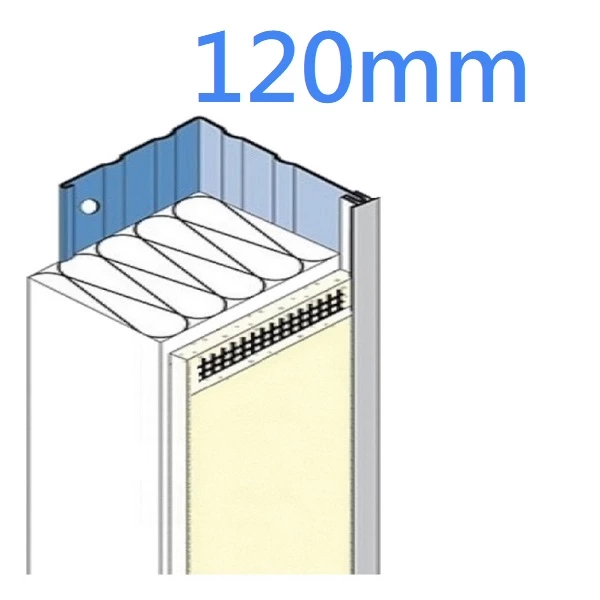 120mm Heavy Duty Stop Profile with PVC Drip Bead - Galvanised Steel - 2.5m length