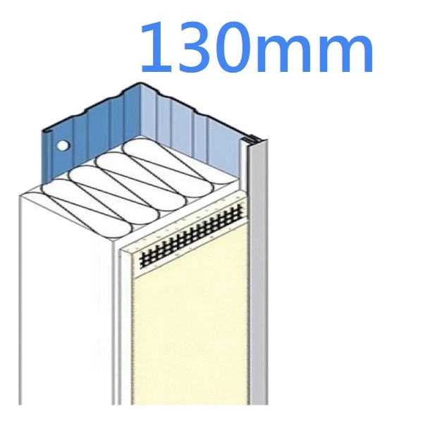 130mm Heavy Duty Stop Profile with PVC Drip Bead - Galvanised Steel - 2.5m length