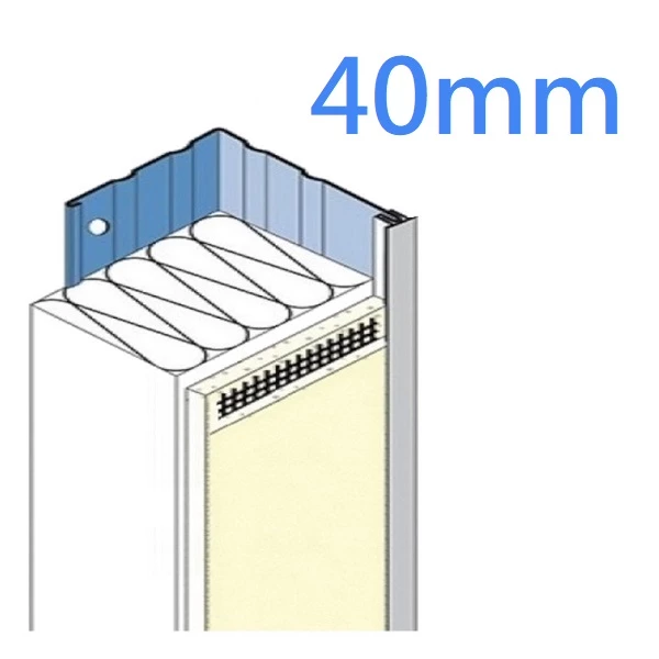 40mm Heavy Duty Stop Profile with PVC Drip Bead - Galvanised Steel - 2.5m length