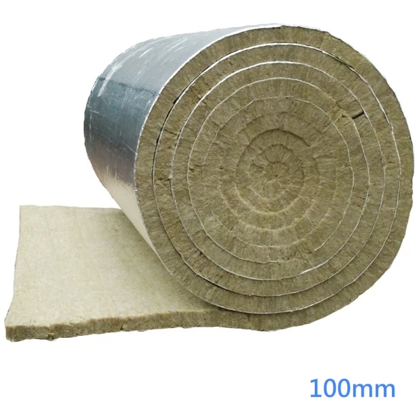 100mm Mineral Wool A1 Foil Faced Duct Roll 60kg (5m² roll)