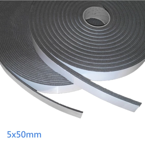 5mm x 50mm Self Adhesive Acoustic Isolation Strip (25m roll)
