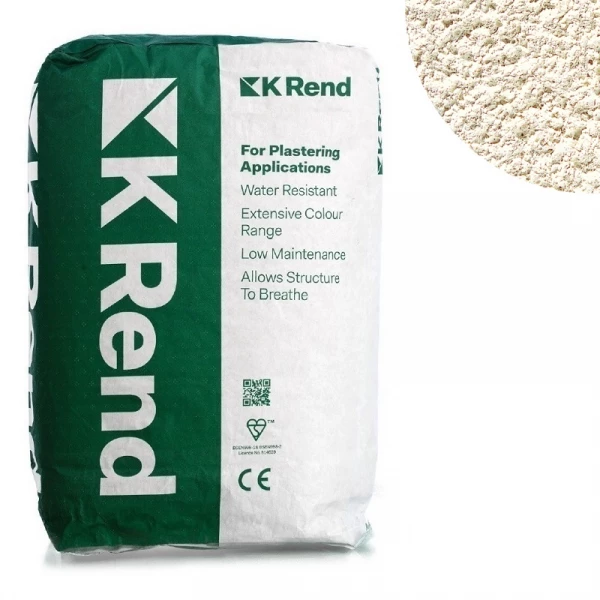 K-Rend K1 Silicone - Monocouche Scratch Render - Colour Polar White