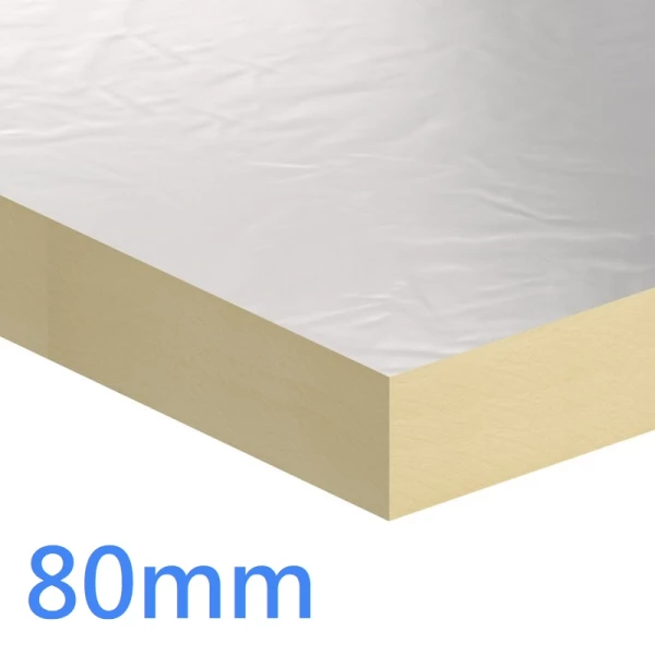 80mm Kingspan TR26 Flat Roof Insulation Board (pack of 4)