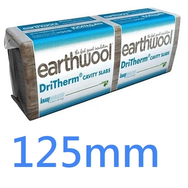 125mm Earthwool Insulation DriTherm 34 Super Cavity Wall Slab Knauf - pack of 6