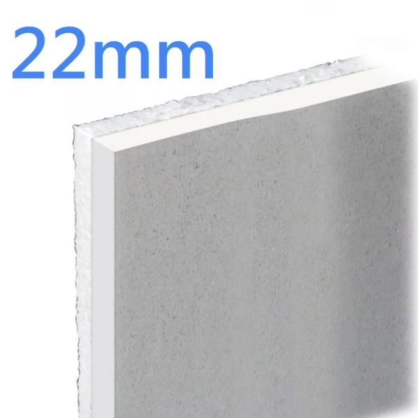 22mm Knauf Thermal Laminate Insulation Board - EPS bonded to Plasterboard