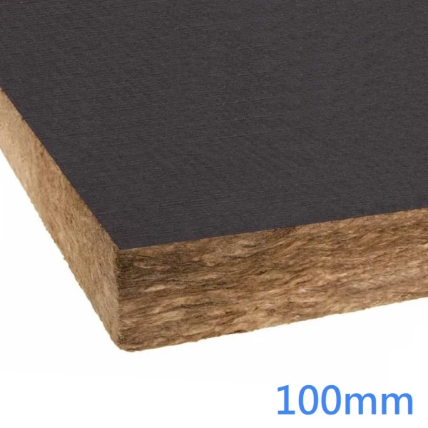 100mm Knauf RS100 Black Tissue Faced Insulation Slab (pack of 3)